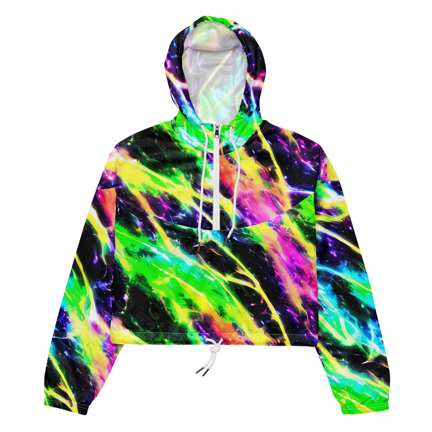 Women's Cropped Windbreaker - Chromatic Surge