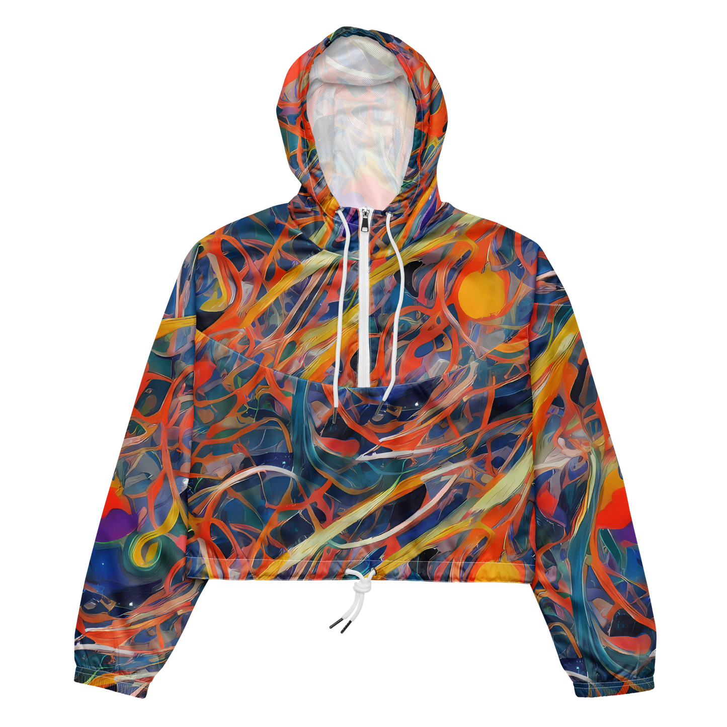 Women's Cropped Windbreaker - Vivid Tangle