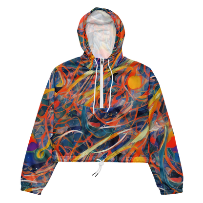 Women's Cropped Windbreaker - Vivid Tangle