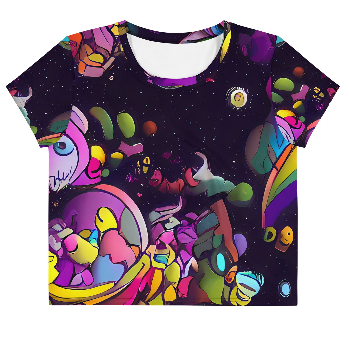 Women's Crop Tee - Galactic Playground