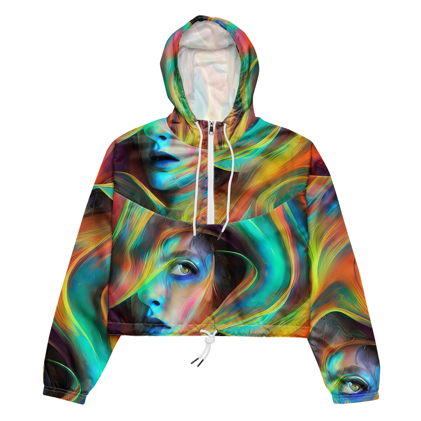 Women's Cropped Windbreaker - Dreamweaver Fusion