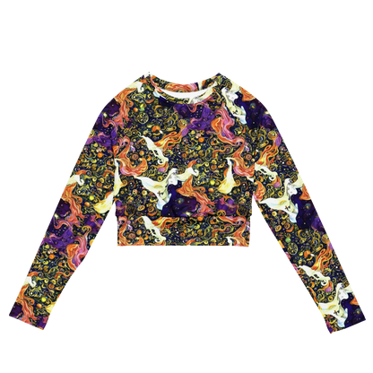 Long Sleeve Crop Top - Ethereal Waltz