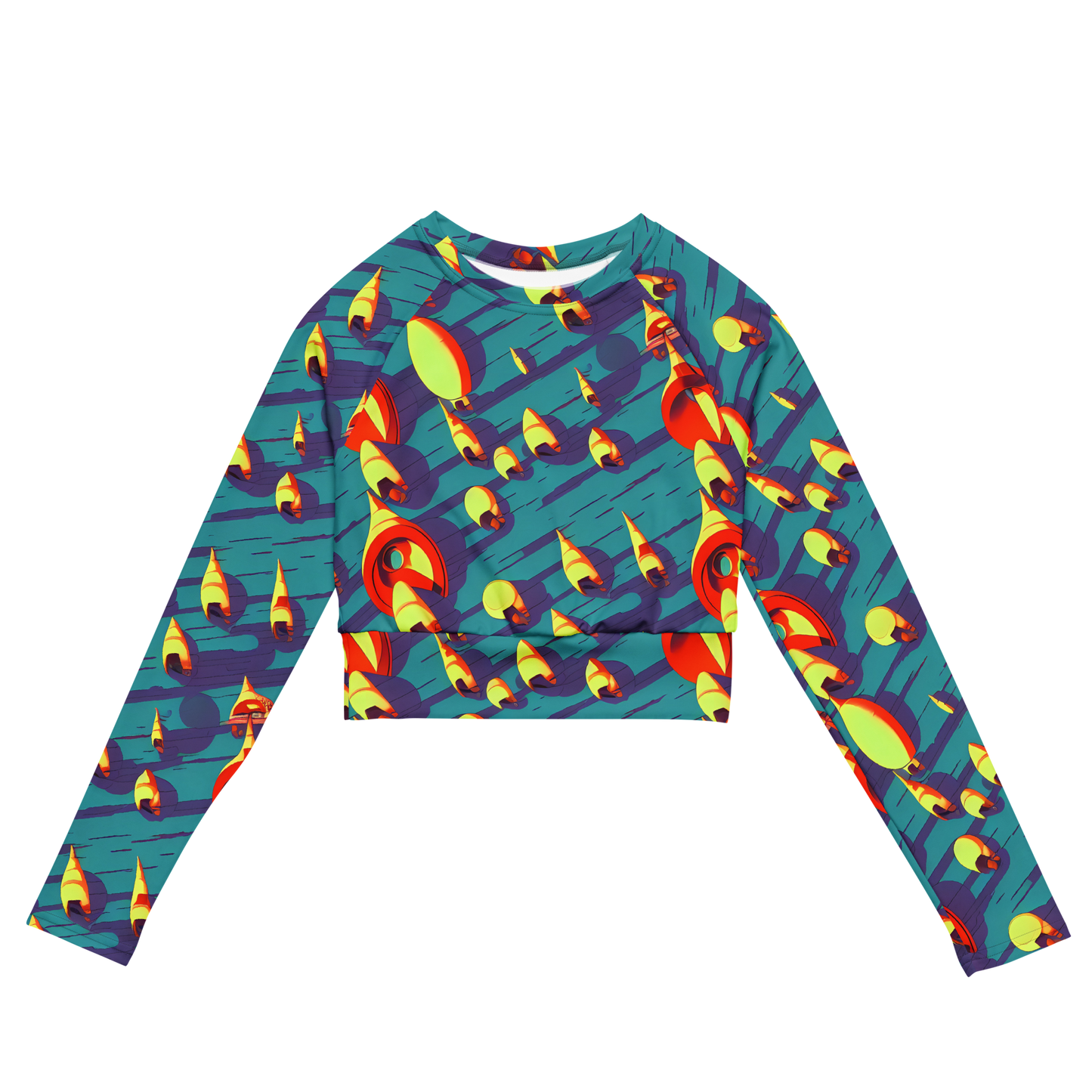 Long Sleeve Crop Top - Sailor's Mirage