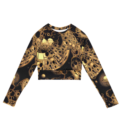 Long Sleeve Crop Top - Baroque Orbit