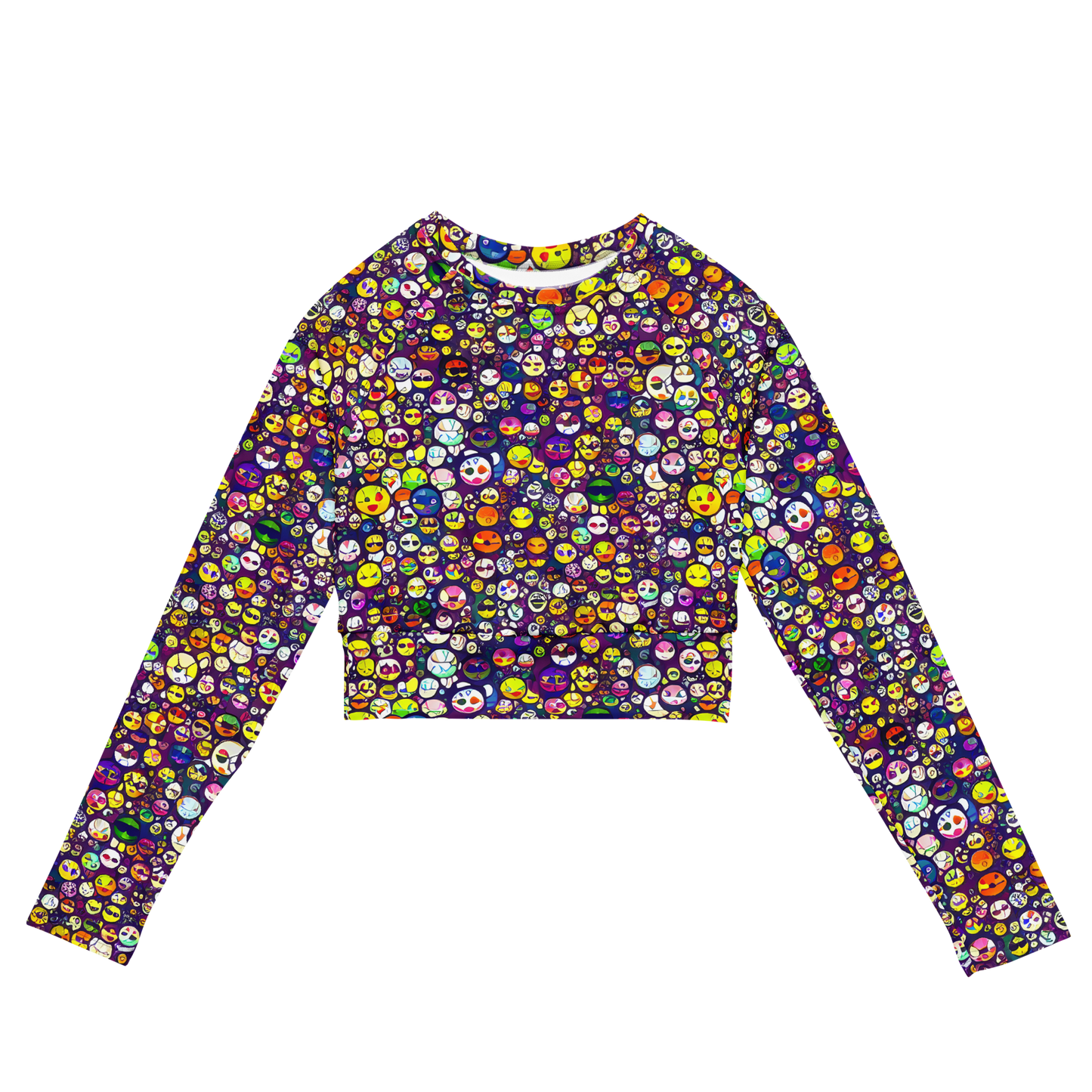 Long Sleeve Crop Top - Mosaic Moods