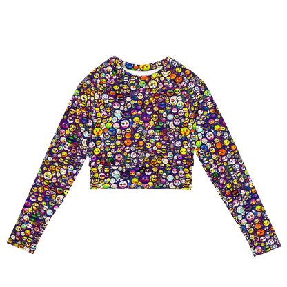 Long Sleeve Crop Top - Mosaic Moods