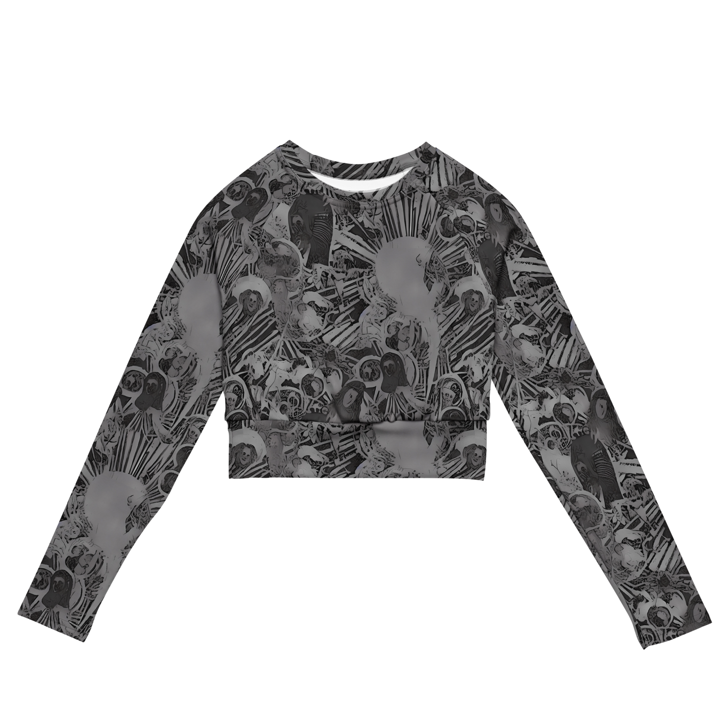 Long Sleeve Crop Top - Dusk Enigma