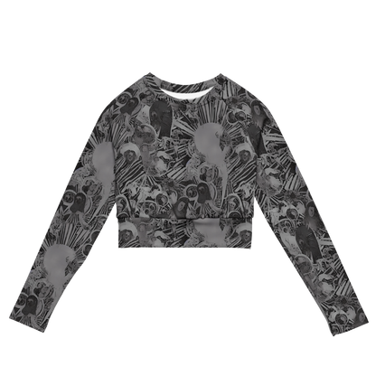 Long Sleeve Crop Top - Dusk Enigma