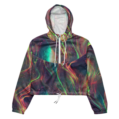 Women's Cropped Windbreaker - Temple Wave