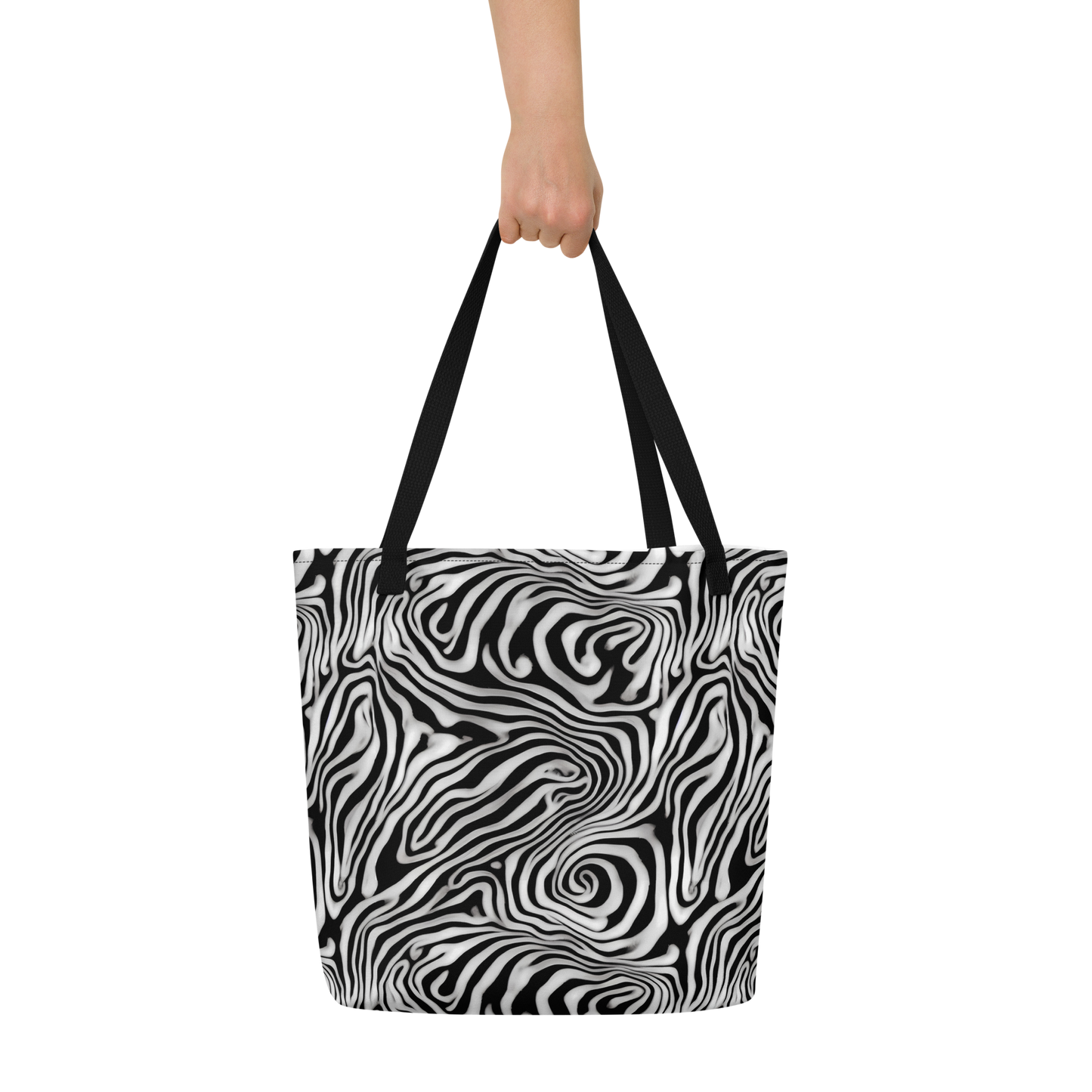 Large Tote Bag w/ Pocket - Warped Cosmos