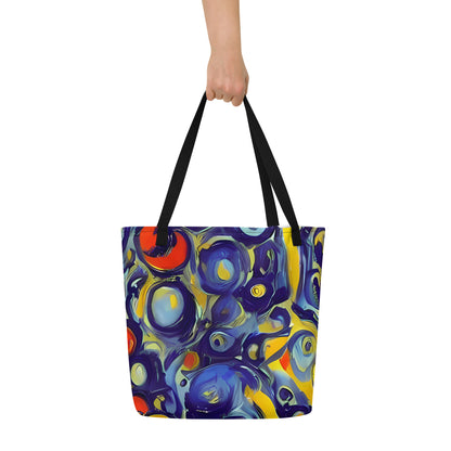 Large Tote Bag w/ Pocket - Dynamic Doodles
