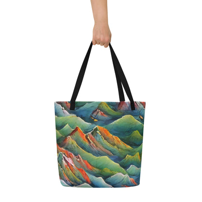 Large Tote Bag w/ Pocket - Elysian Terrain