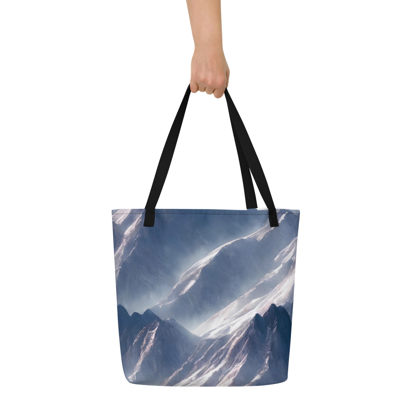 Large Tote Bag w/ Pocket - Misty Pinnacles
