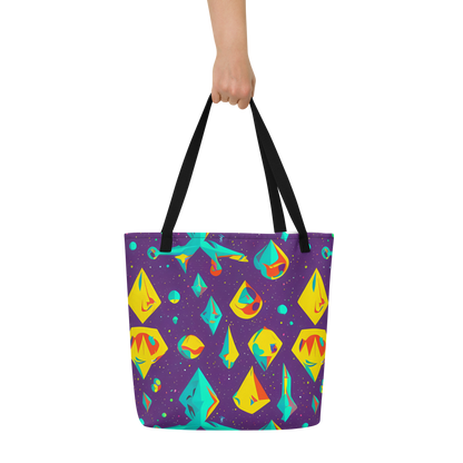 Large Tote Bag w/ Pocket - Cascading Prism