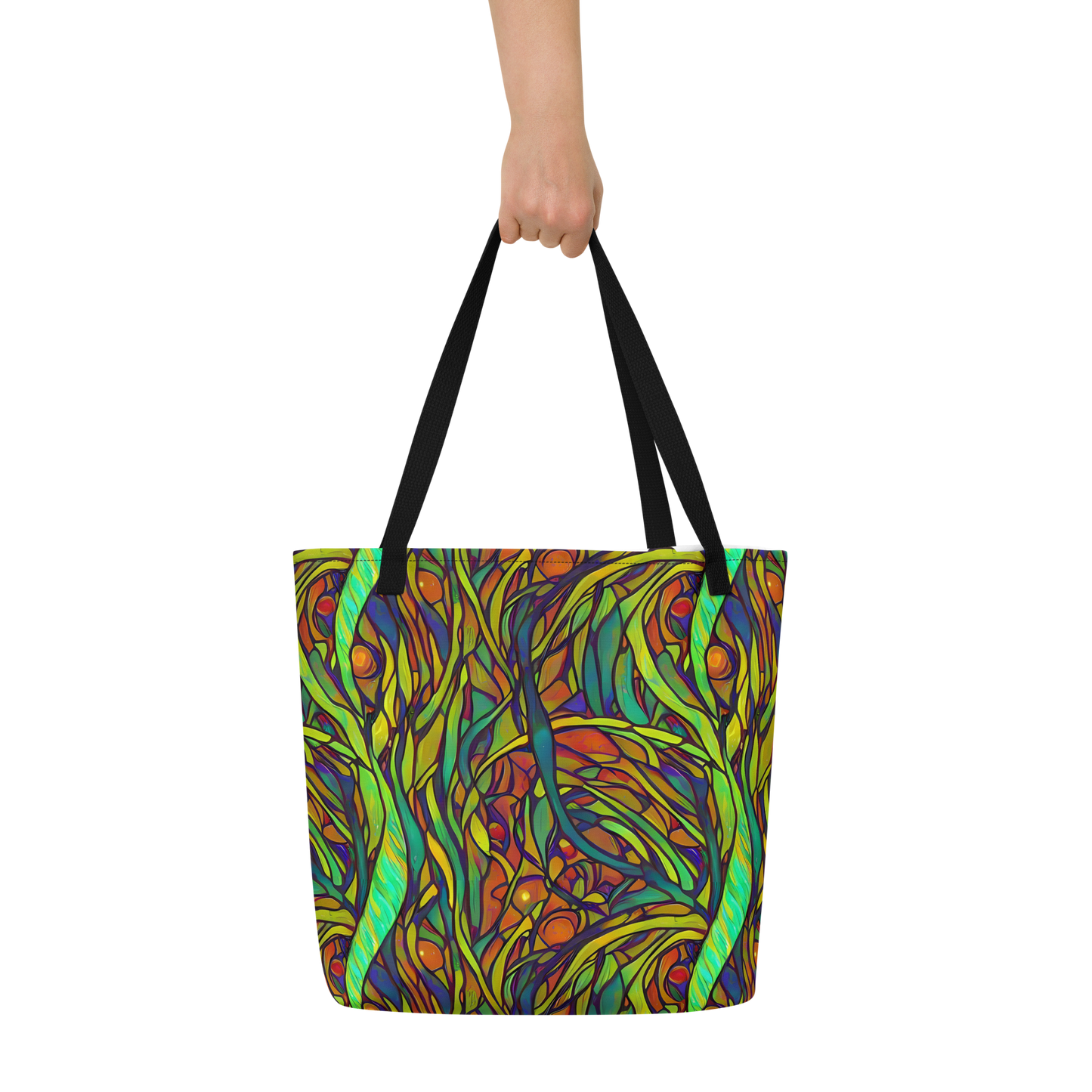 Large Tote Bag w/ Pocket - Cosmic Garden