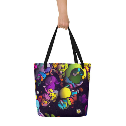 Large Tote Bag w/ Pocket - Galactic Playground
