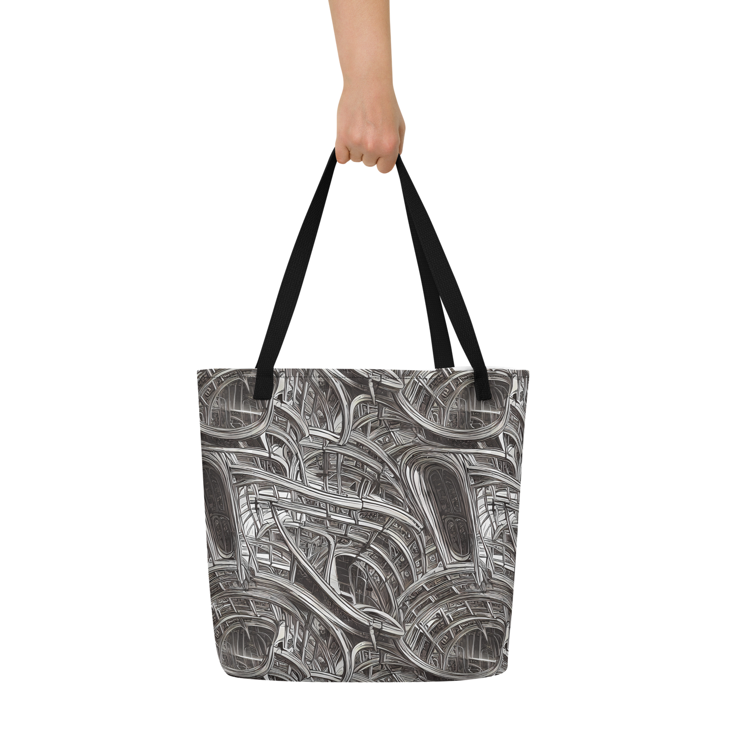 Large Tote Bag w/ Pocket - Piranesi's Dream