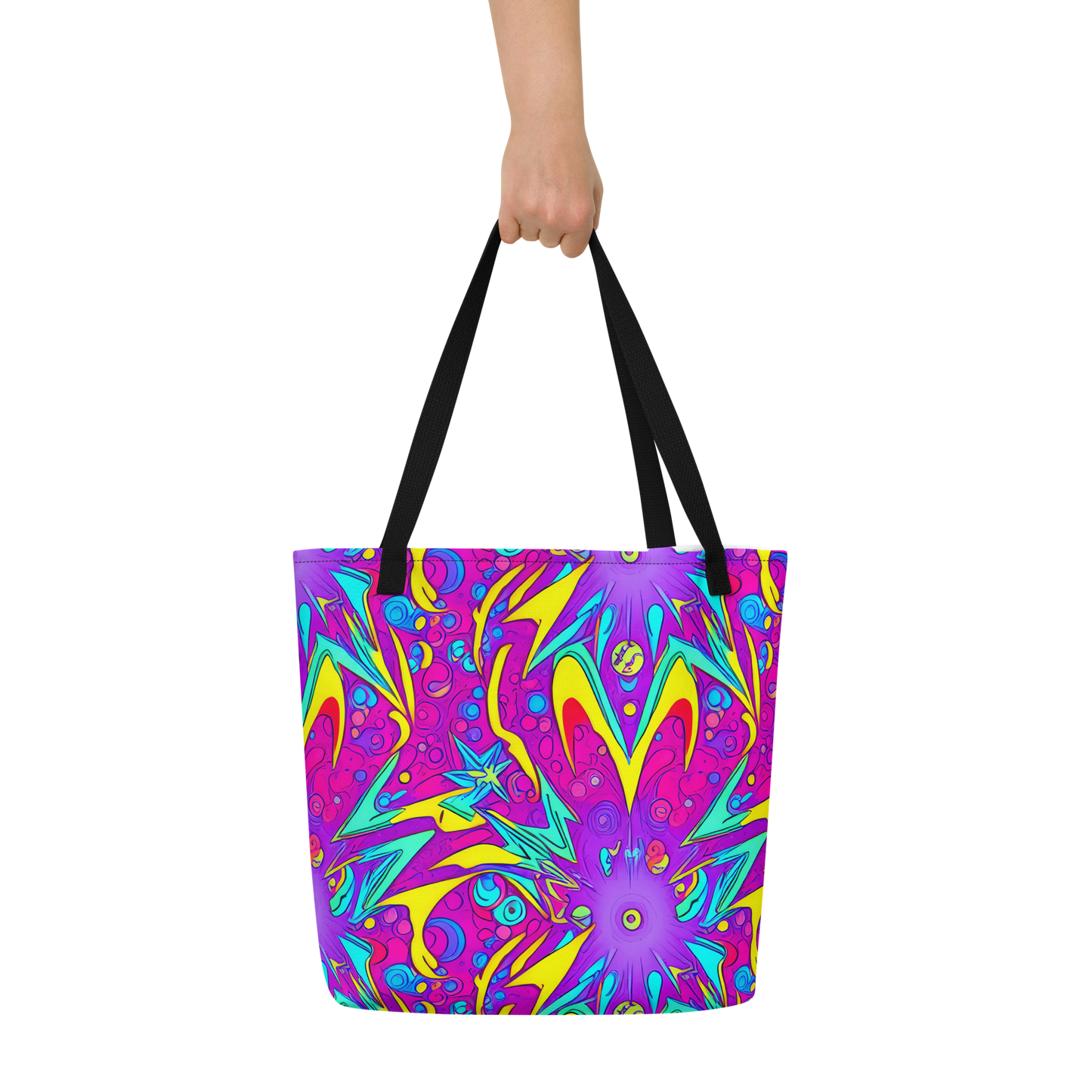 Large Tote Bag w/ Pocket - Nebula Radiance