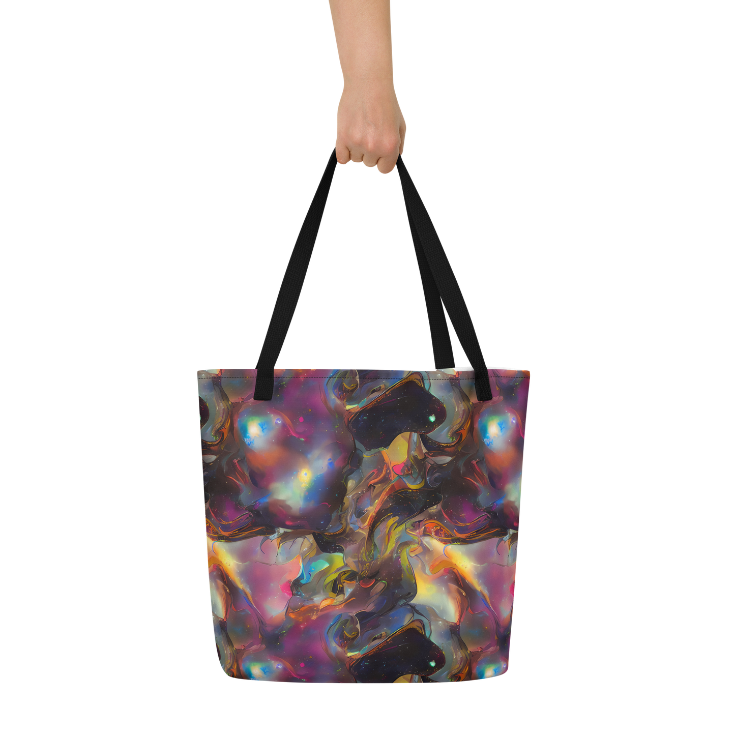 Large Tote Bag w/ Pocket - Cosmic Fusion