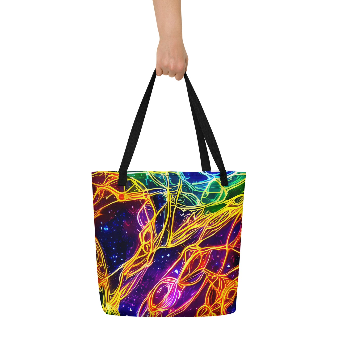 Large Tote Bag w/ Pocket - Dancing in the Ether