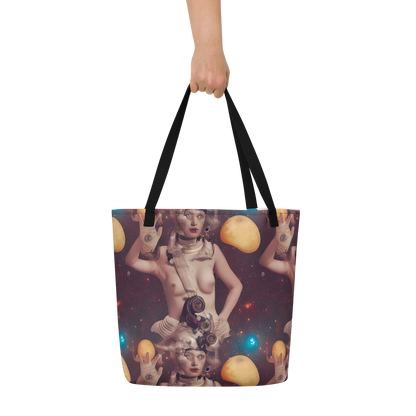 Large Tote Bag w/ Pocket - Nebula Siren