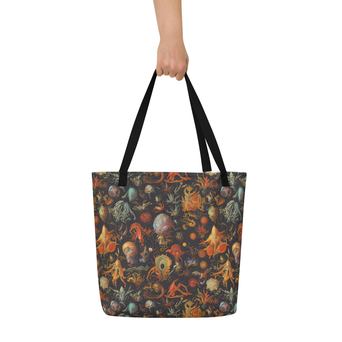 Large Tote Bag w/ Pocket - Florescent Void
