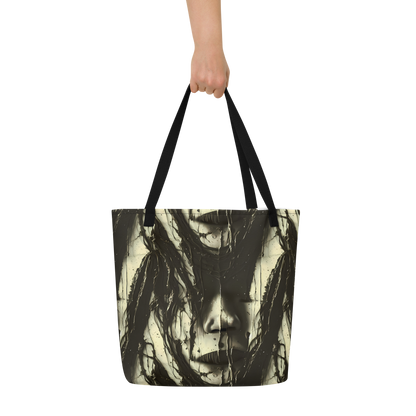 Large Tote Bag w/ Pocket - Eclipse Veil