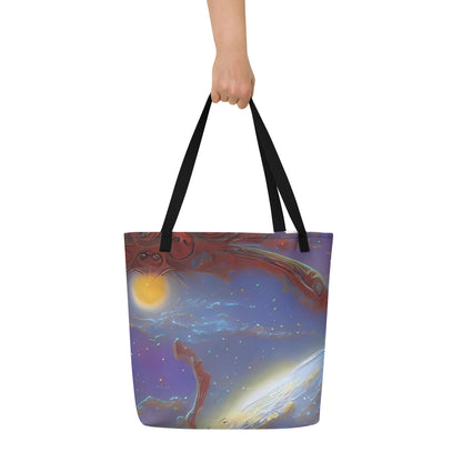 Large Tote Bag w/ Pocket - Stellar Drifters