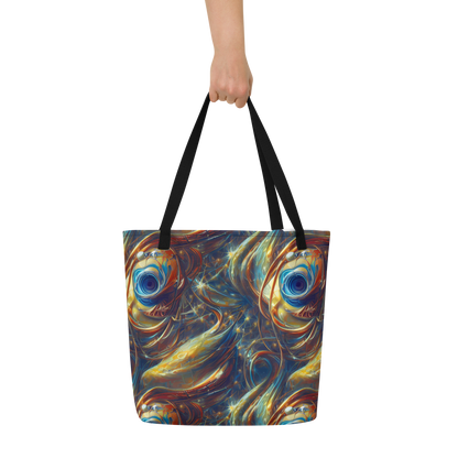 Large Tote Bag w/ Pocket - Celestial Vortex