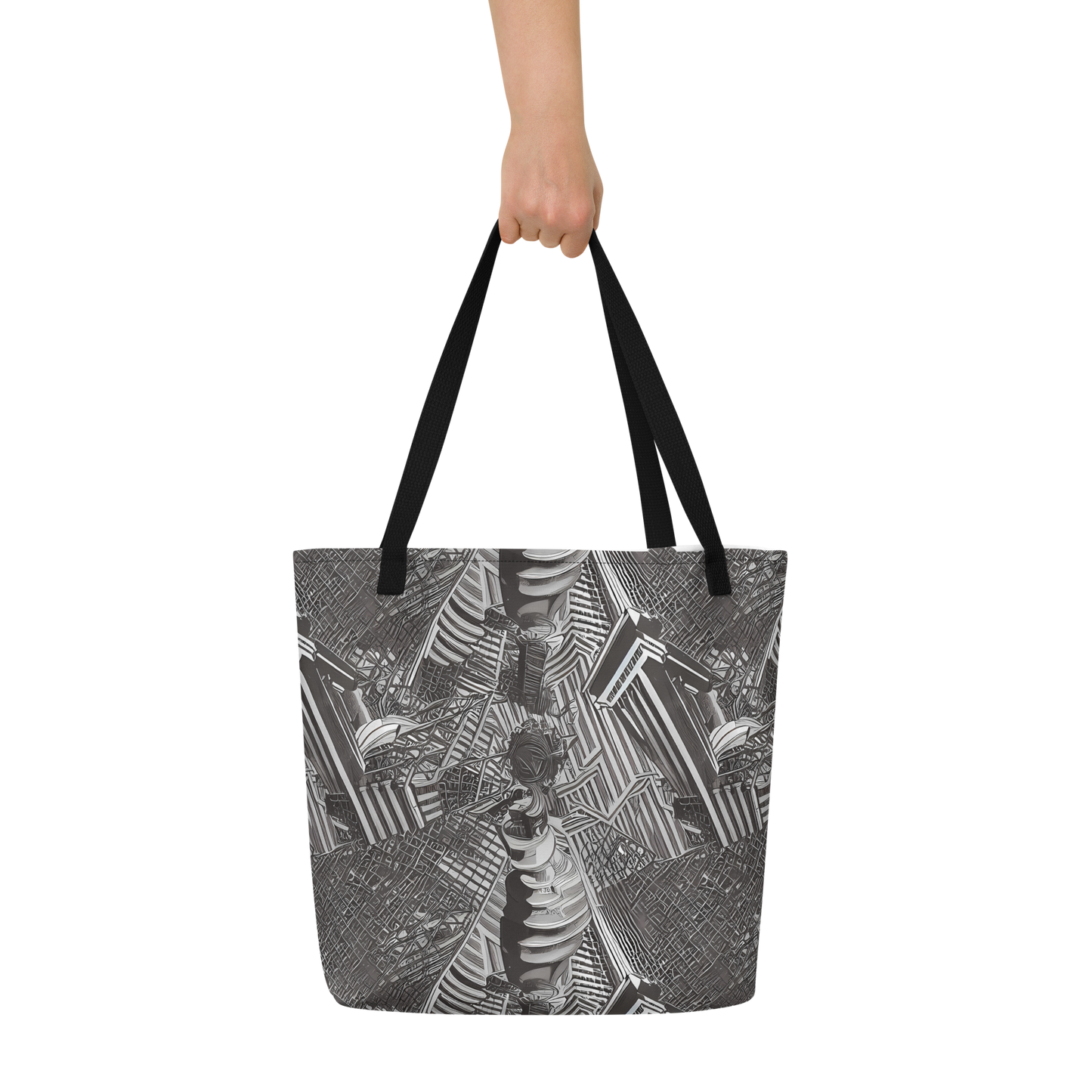 Large Tote Bag w/ Pocket - Piranesi's Web
