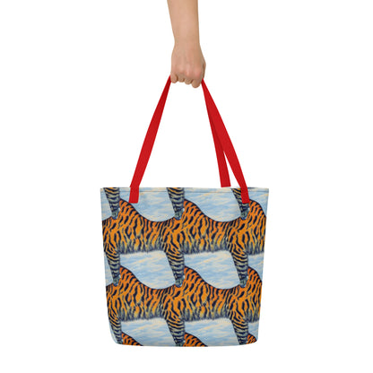 Large Tote Bag w/ Pocket - Tiger's Dream