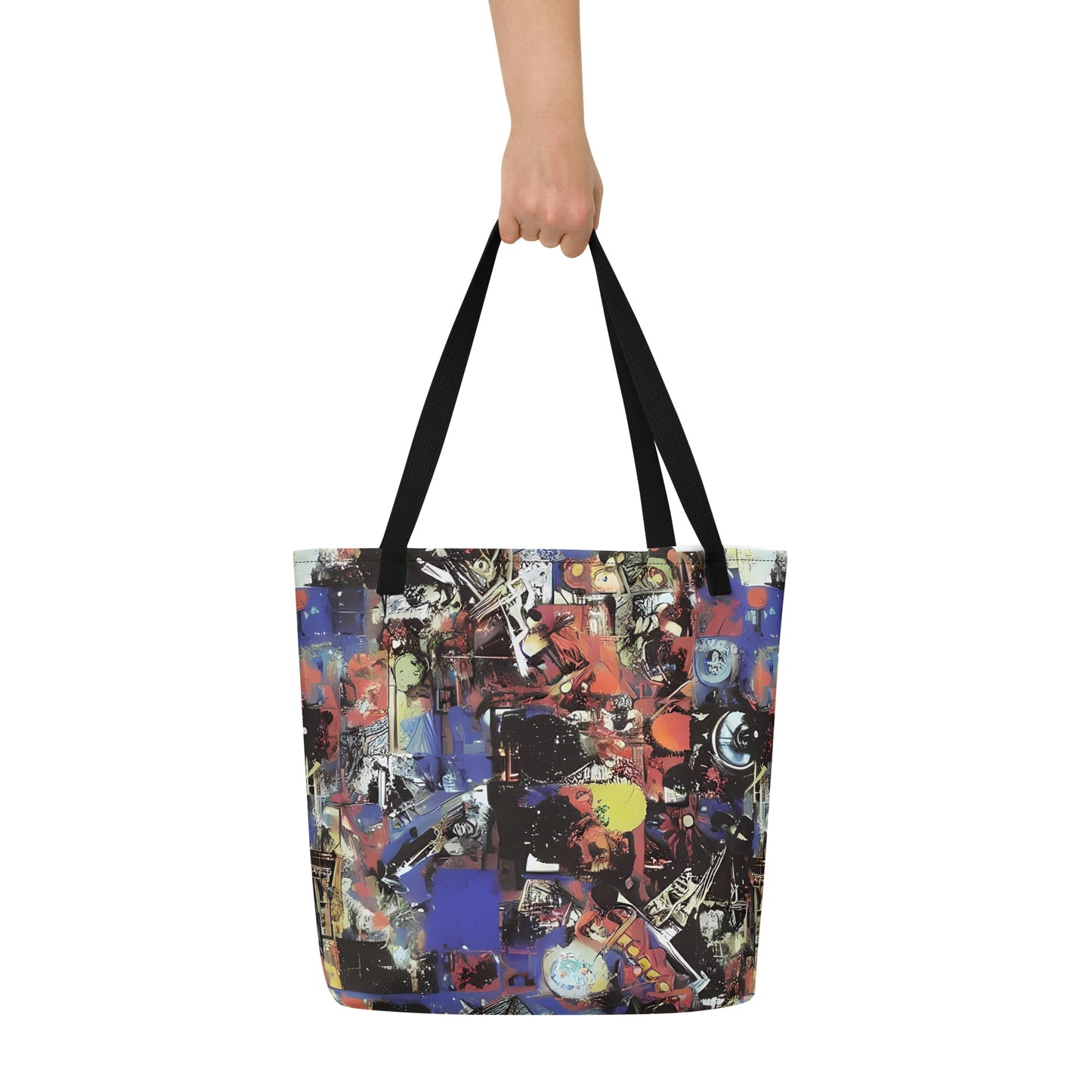 Large Tote Bag w/ Pocket - Radiant Disorder