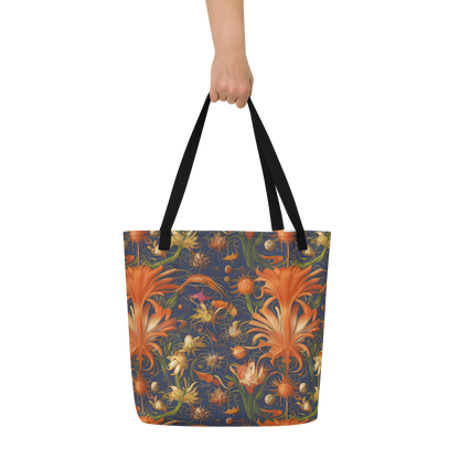 Large Tote Bag w/ Pocket - Stellar Blooms