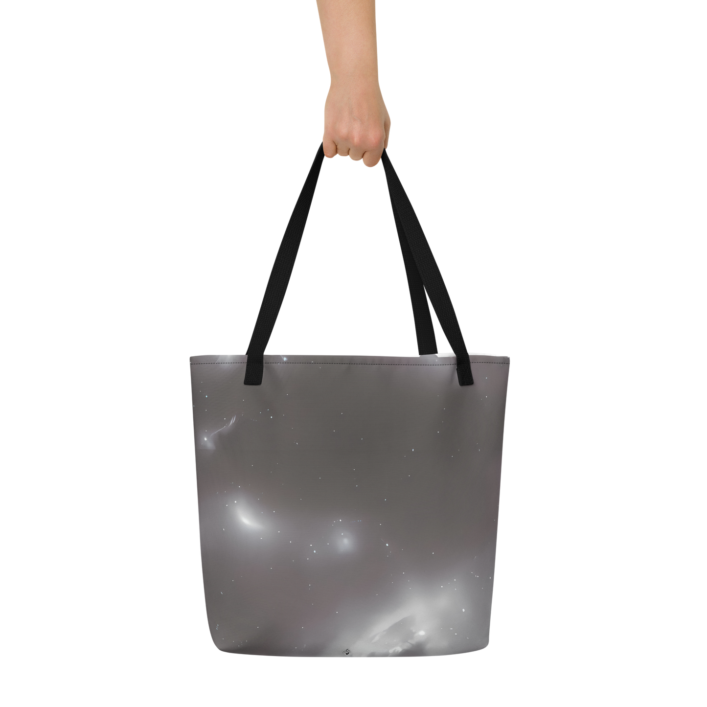 Large Tote Bag w/ Pocket - Silver Nebula