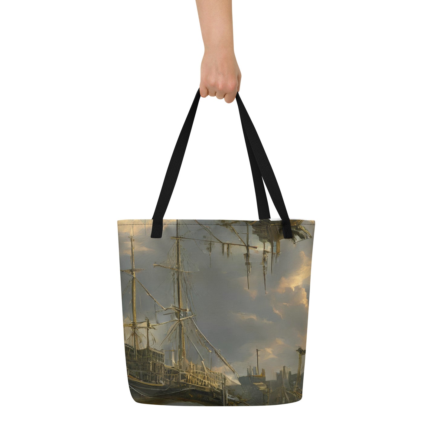 Large Tote Bag w/ Pocket - Ethereal Armada