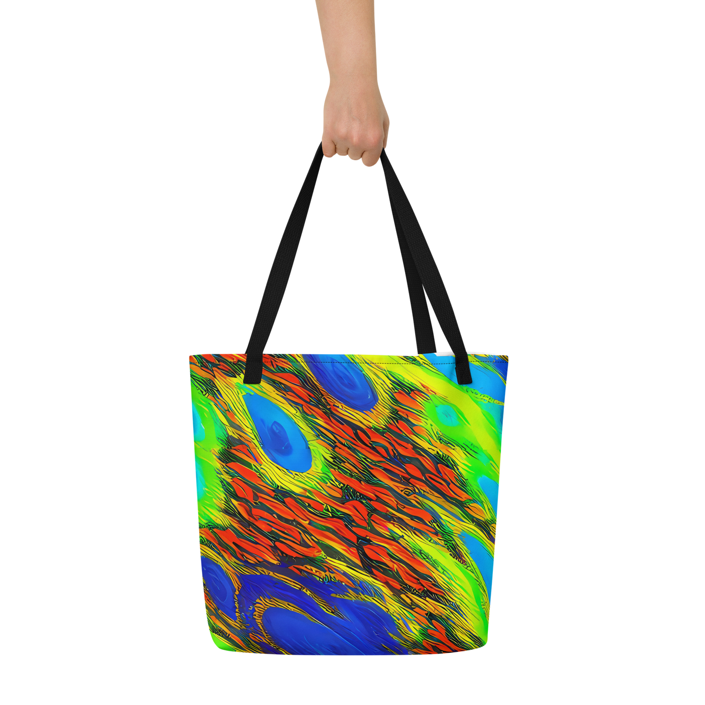 Large Tote Bag w/ Pocket - Hodgkin's Blaze