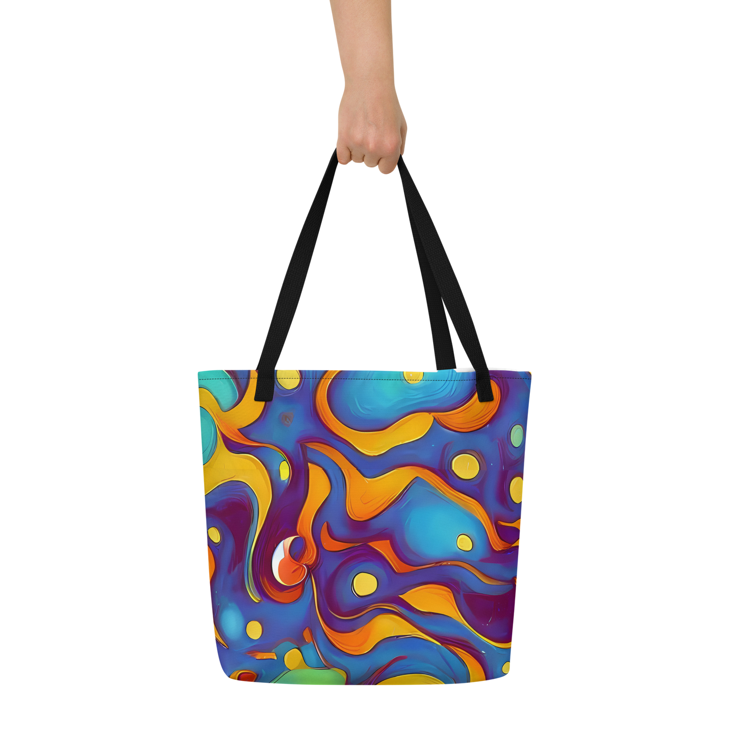 Large Tote Bag w/ Pocket - Pelton Swirl