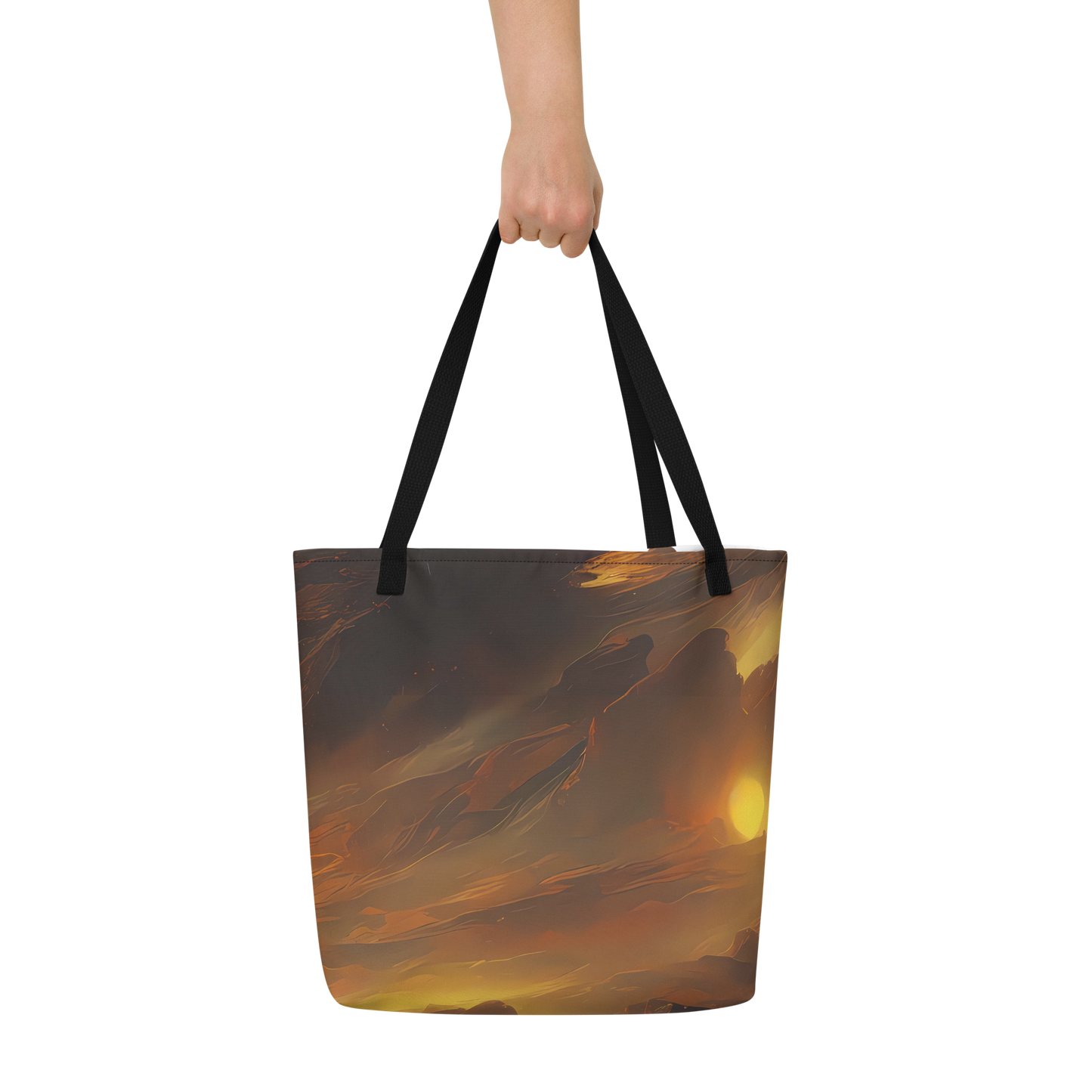 Large Tote Bag w/ Pocket - Sunset Shores