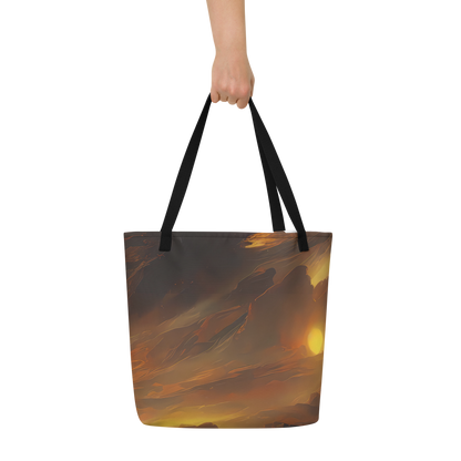 Large Tote Bag w/ Pocket - Sunset Shores