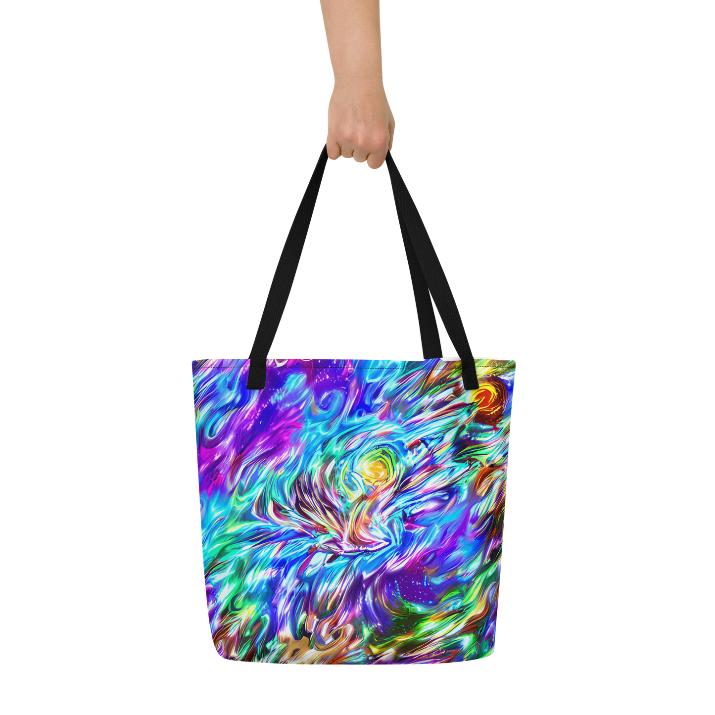 Large Tote Bag w/ Pocket - Faini Whirlwind