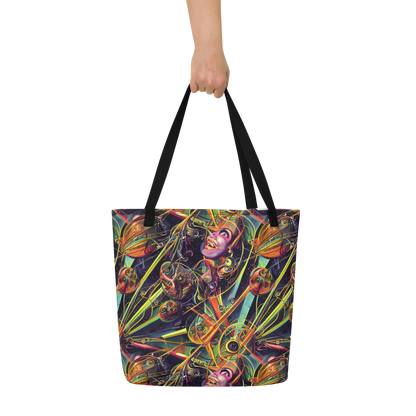 Large Tote Bag w/ Pocket - Psychedelic Deep Space