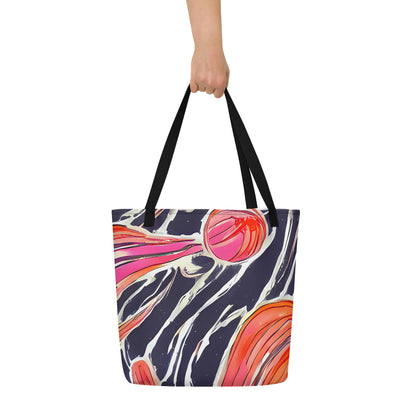 Large Tote Bag w/ Pocket - Radiant Drift