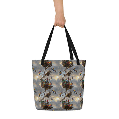 Large Tote Bag w/ Pocket - Skyward Adventure