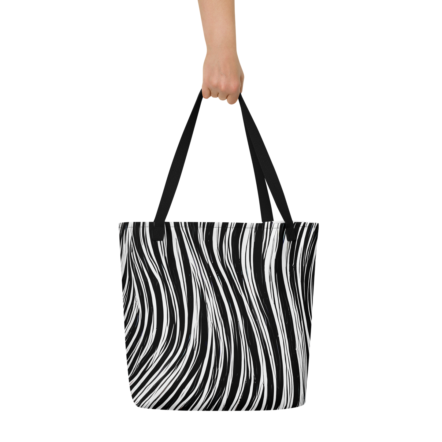Large Tote Bag w/ Pocket - Weston Waves