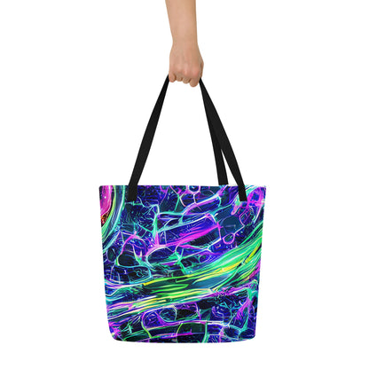 Large Tote Bag w/ Pocket - Chalmers Vortex