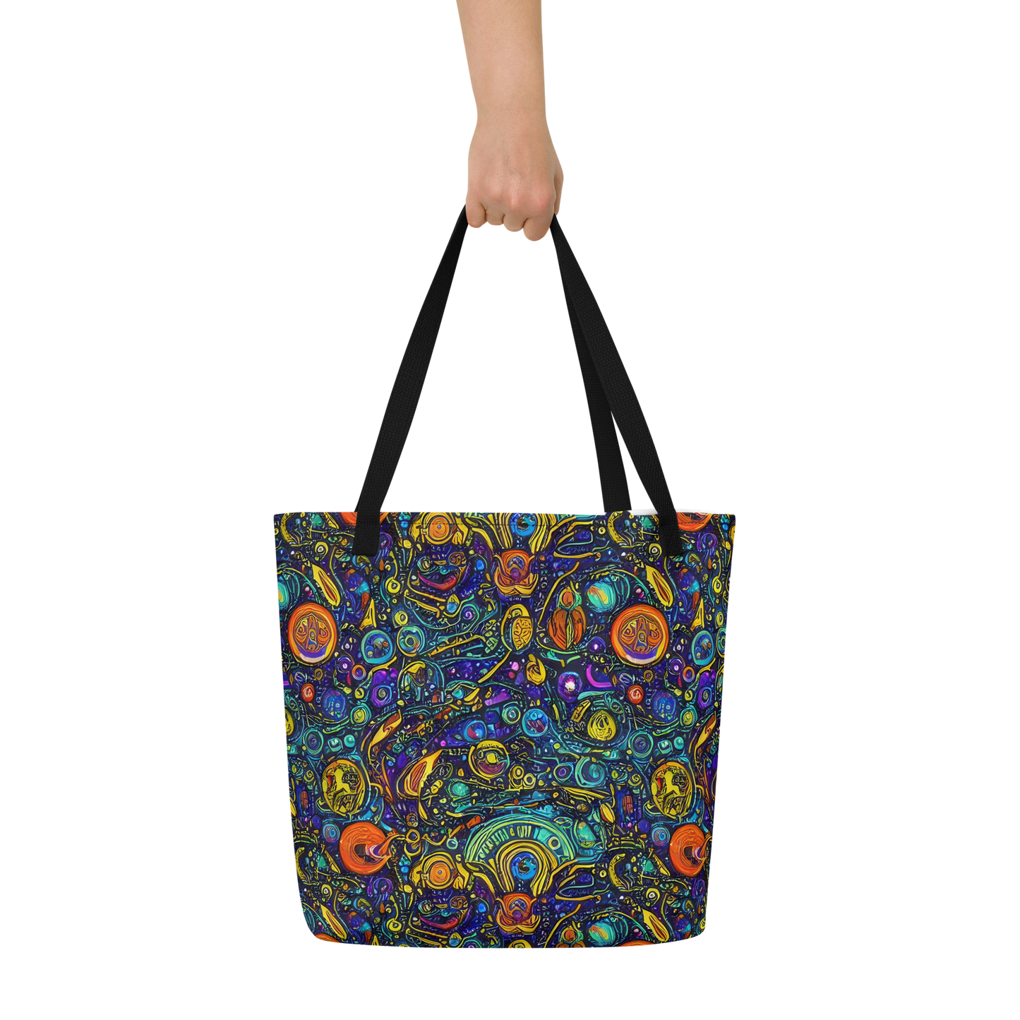 Large Tote Bag w/ Pocket - Vasnetsov Vortex