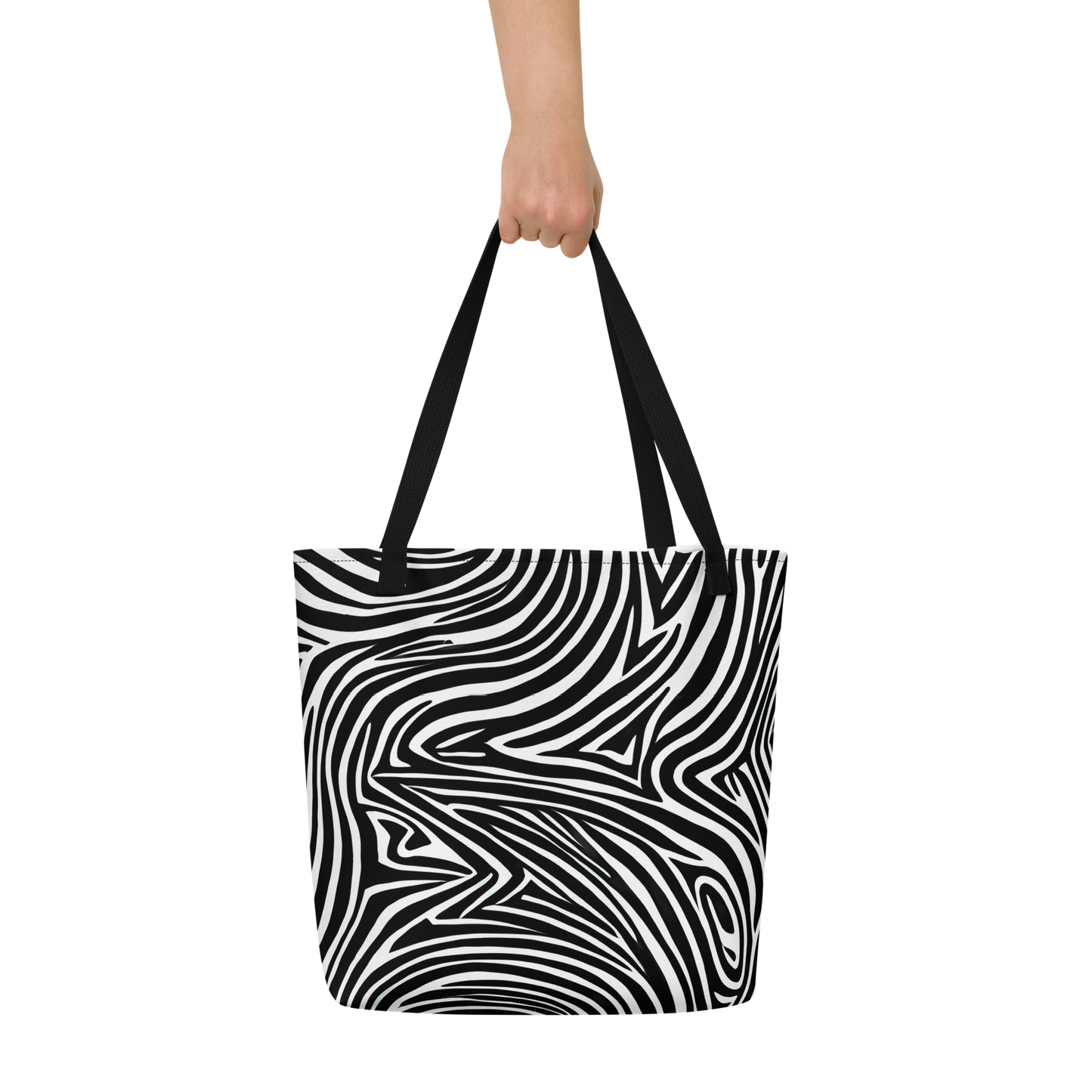 Large Tote Bag w/ Pocket - Vortex Veins