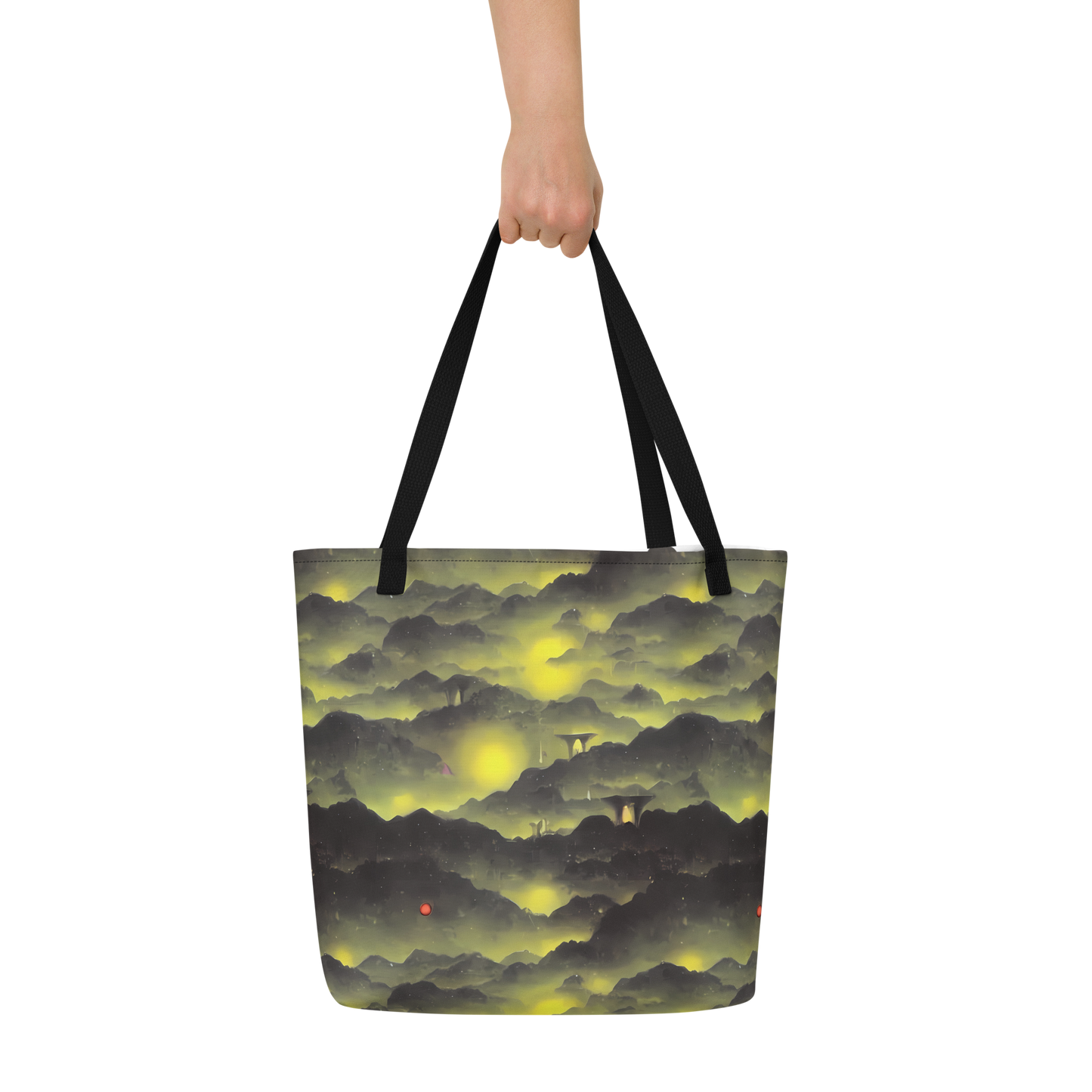 Large Tote Bag w/ Pocket - Spectral Isle