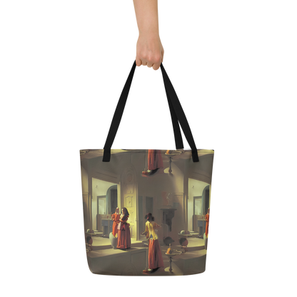 Large Tote Bag w/ Pocket - Surreal Shadows