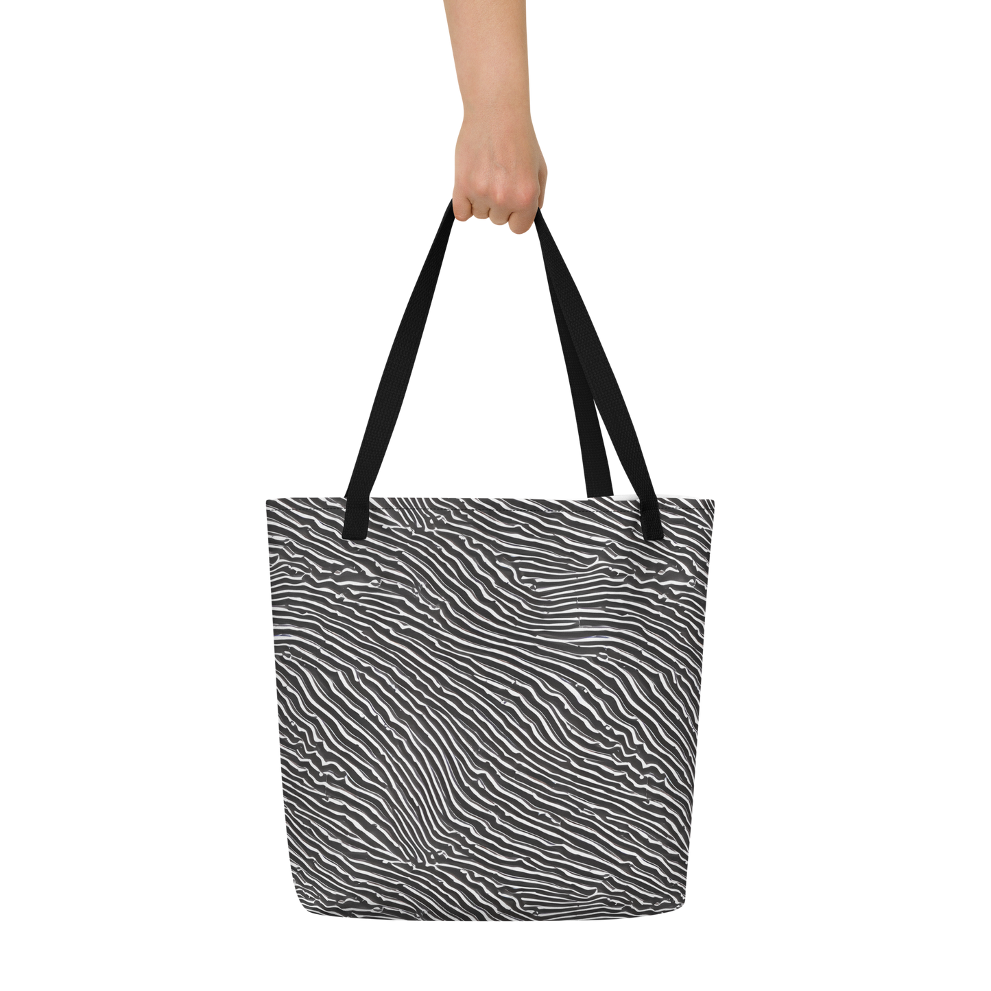 Large Tote Bag w/ Pocket - Hypnotic Waves